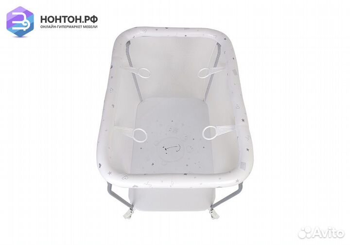 Манеж Classic French Teddy белый / серый