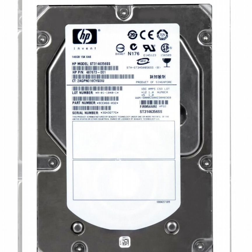 [487673-001] Жесткий Диск Hp146gb Sas 3,5" Hdd
