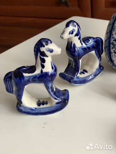 Фигурки гжель 20 штук одним лотом