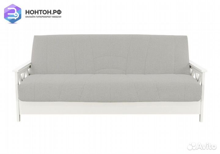 Диван книжка Ручеек Массив жаккард светло-серый