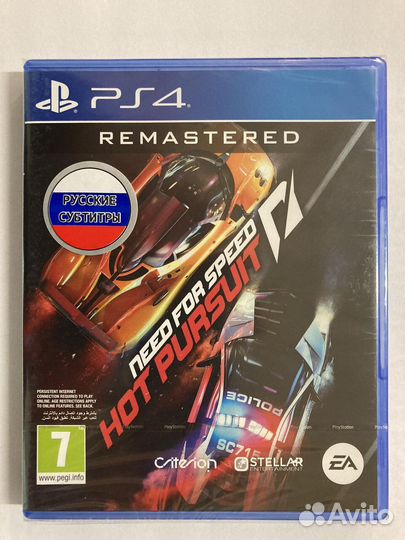 PS4 диск NFS: Hot Pursuit Remastered,новый,в упак