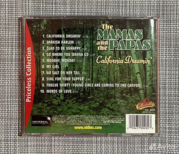 The Mamas And The Papas-California Dreamin’ CD USA