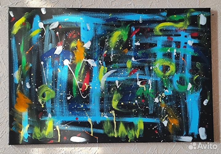 Картина на холсте акрилом/абстракция