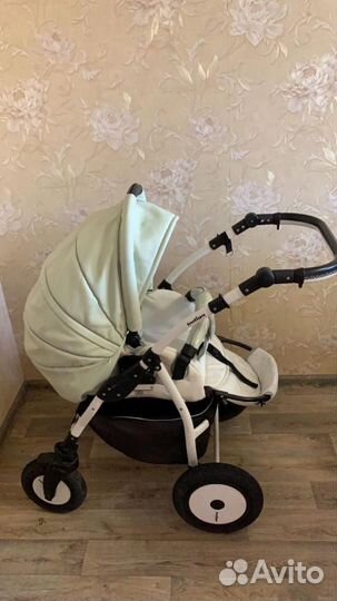 Коляска 2 в 1 indigo эко кожа