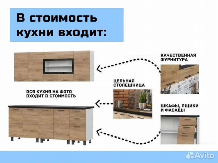 Кухонные гарнитуры. Арт.А170