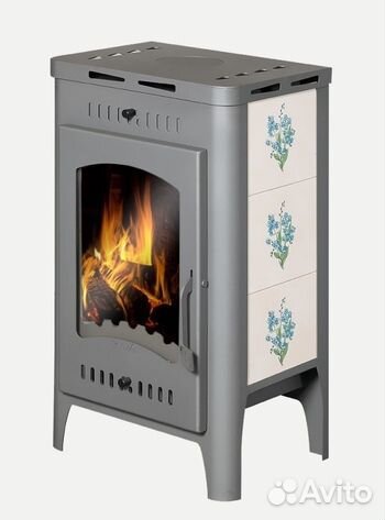 Печь-камин Бавария без плиты Оптима Незабудка рк1