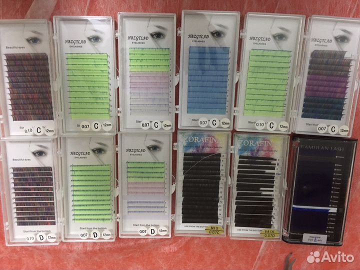 Ресницы для наращивания цветные