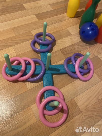 Детский боулинг + игра кольцеброс