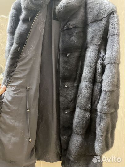 Шуба норковая графит 44 46