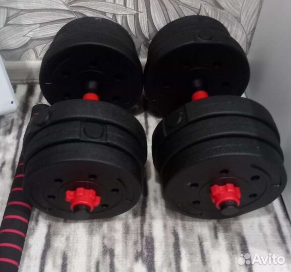 Штанга + гантели 2 в 1 (20 кг)