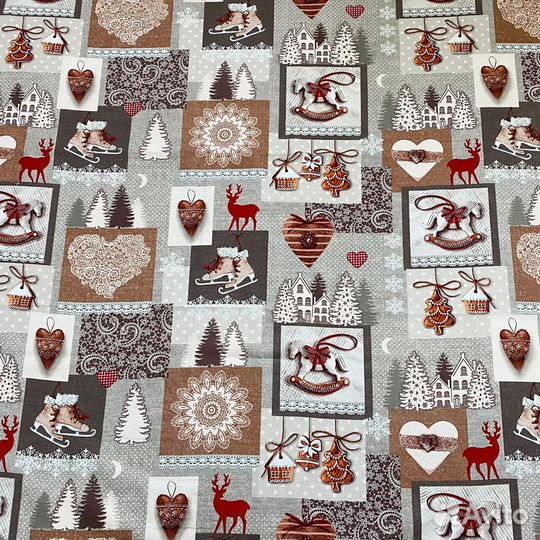 Рогожка новогодняя 