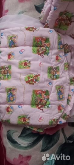 Бортики и балдахин с завязкой в кроватку