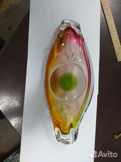 Чешское стекло, вазы конфетница