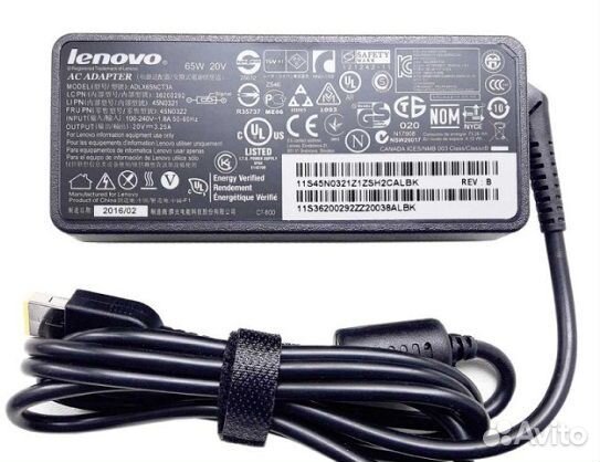 Блок питания Lenovo 20V 3.25A разъем USB
