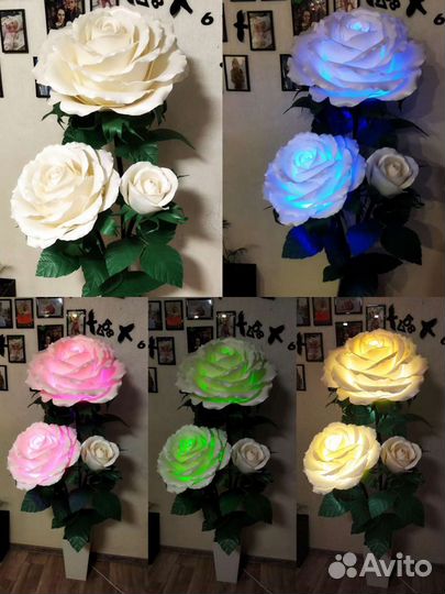 Ростовые цветы, светильники ручной работы