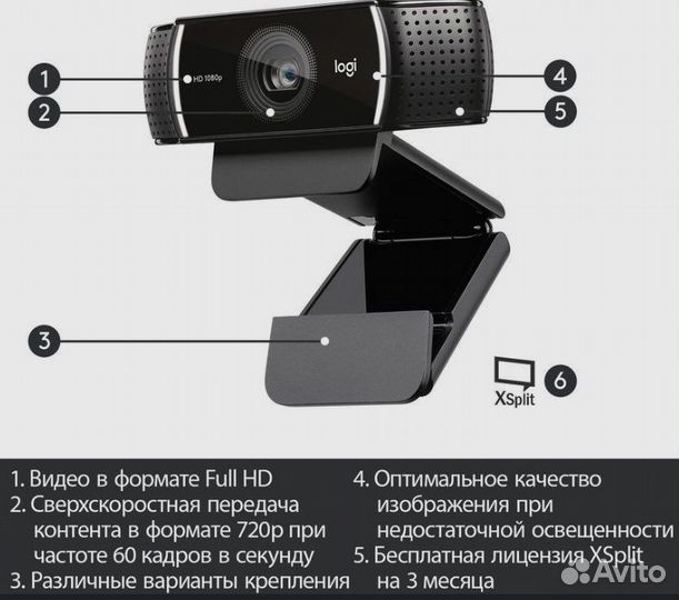 Web-камера Logitech C922 Pro Stream Black