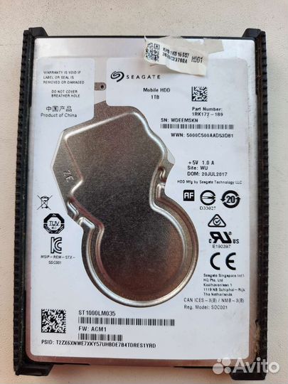 Жесткий диск Seagate Mobile HDD 1тб