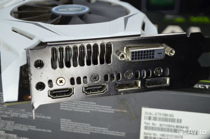 Видеокарта asus GTX 1060 dual 6GB