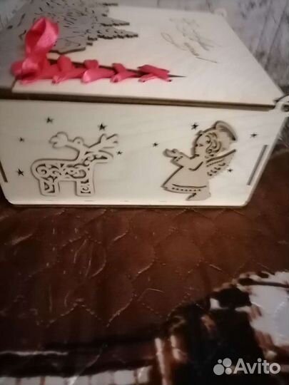 Коробка подарочная деревянная