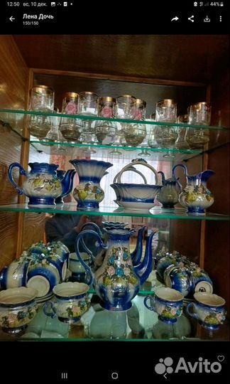 Сервиз СССР чайно-кофейный на 6 персон Гжель