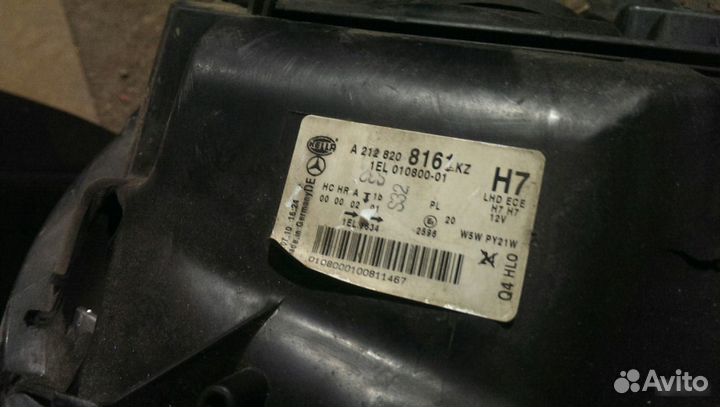 Левая фара галоген mercedes w212