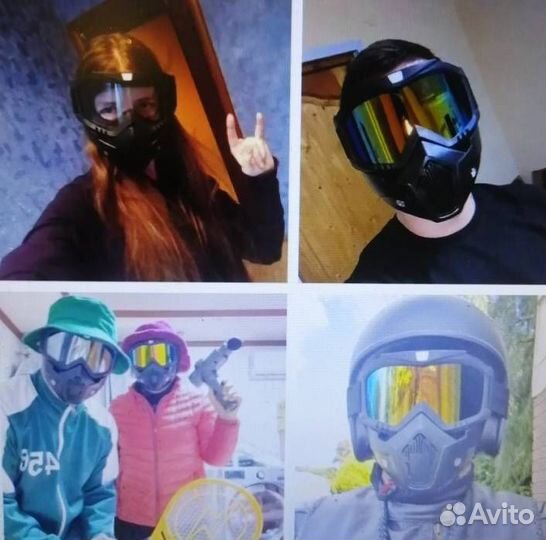 Маска защитная для мото и вело защита ветра пыли