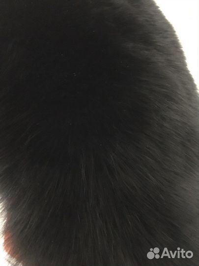 Воротник и манжеты мех/чёрный песец
