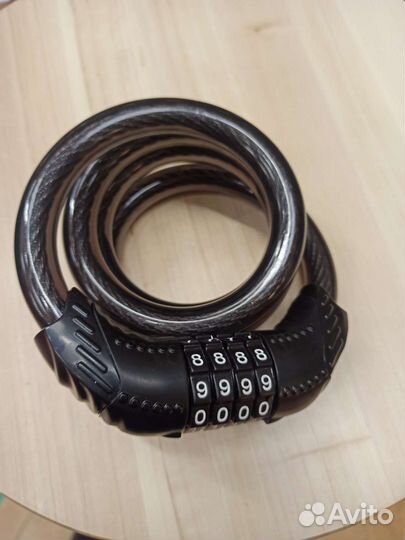 Тросовый замок кодовый 15мм 1,2м