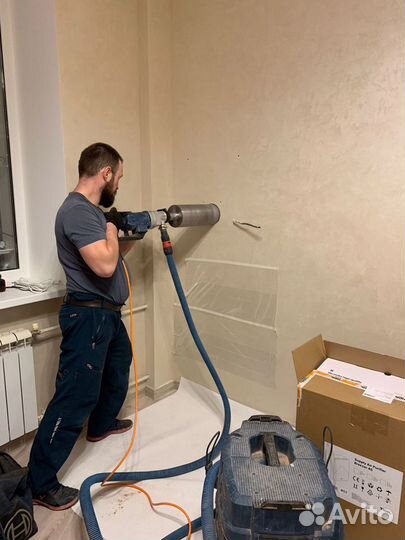 Монтаж бризера, рекуператора, приточного клапана