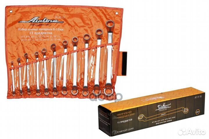 Набор ключей накидных 11 предметов (6*7.8*9.10*