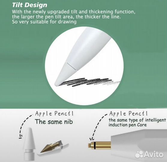 Apple pencil с коробкой