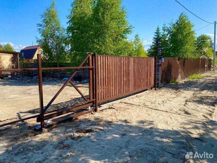 Забор из профлиста / ворота