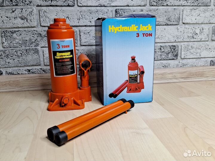 Домкрат гидравлический бутылочный 3 тонны