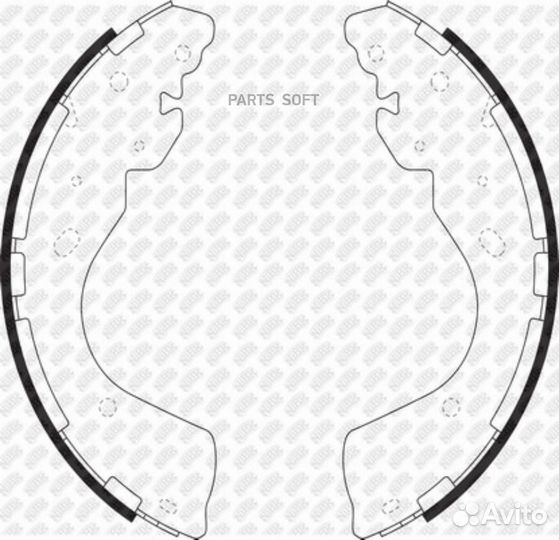 Nibk FN0637 Колодки тормозные барабанные