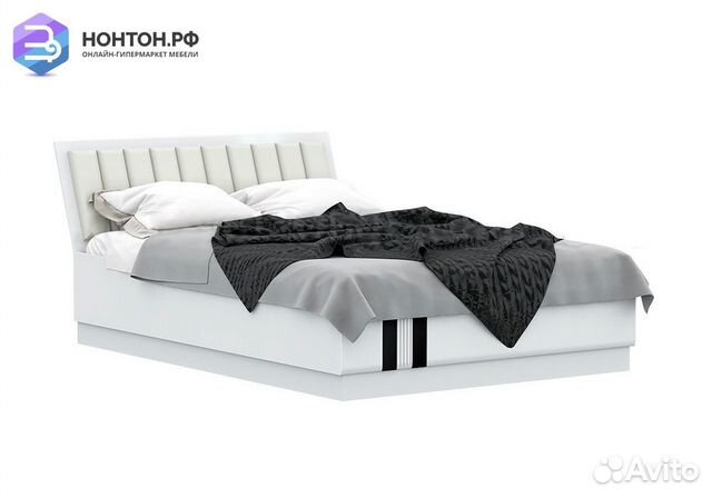 Кровать Магнолия белый глянец