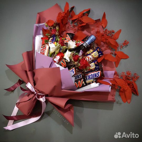 Сладкие букеты и корзины. Съедобные букеты