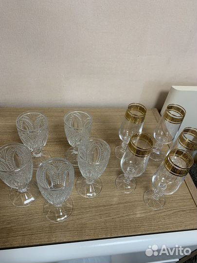 Фужеры Чехия богемия и СССР