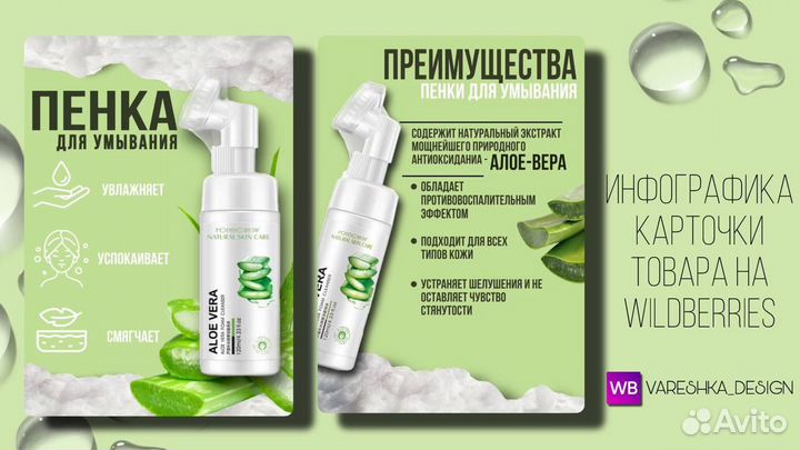 Дизайн карточки товара / Инфографика Wildberries