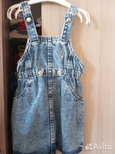 Джинсовый сарафан для девочки 92