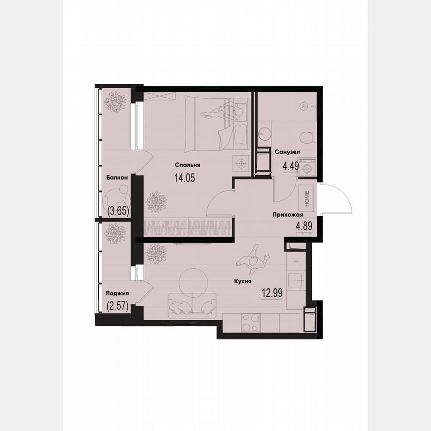 1-к. квартира, 38,8 м², 12/12 эт.