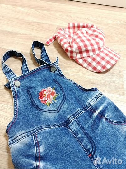 Джинсы девочка кепка