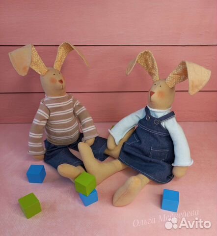 Заяц тильда ручной работы (пара)