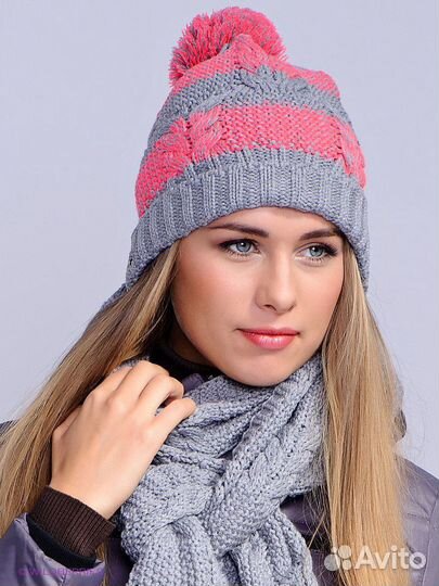 Imojo / Шапка с шарфом 56-58 р-новый