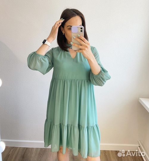 Платье шифоновое 42,44