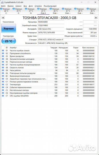 Продаются HDD Toshiba 2Tb DT01ACA200