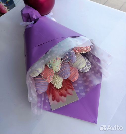 Букет из клубники в шоколаде в подарок Краснодар