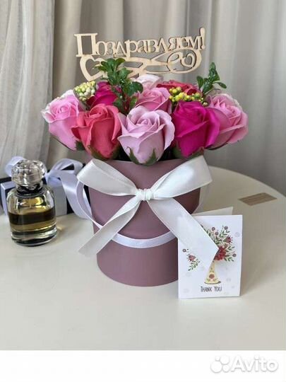 Букет из мыльных роз