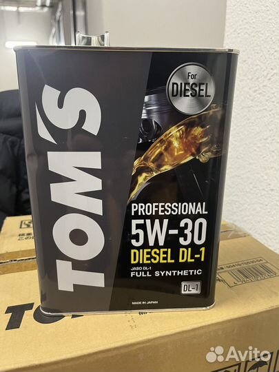 Масло моторное TOM'S 5w30 синтетика