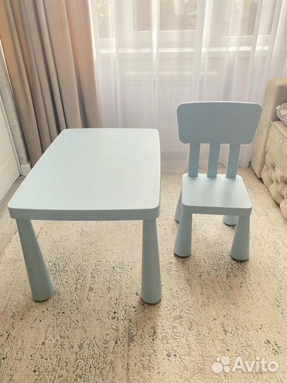 Детский стол и стул Икеа mammut