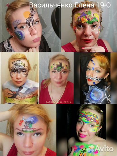 Профессиональный аквагрим, блеск-тату, мехенди